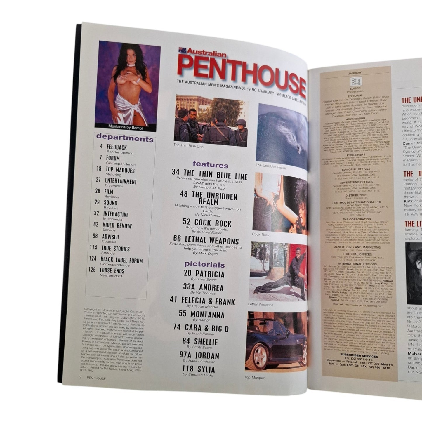 Australian Penthouse Magazine January 1998 Montanna / Andrea Parker