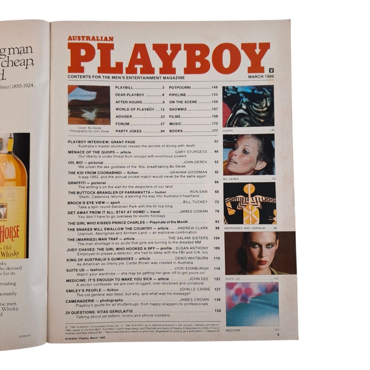 Australian Playboy Magazine March 1980 Bo Derek / Jane Priest