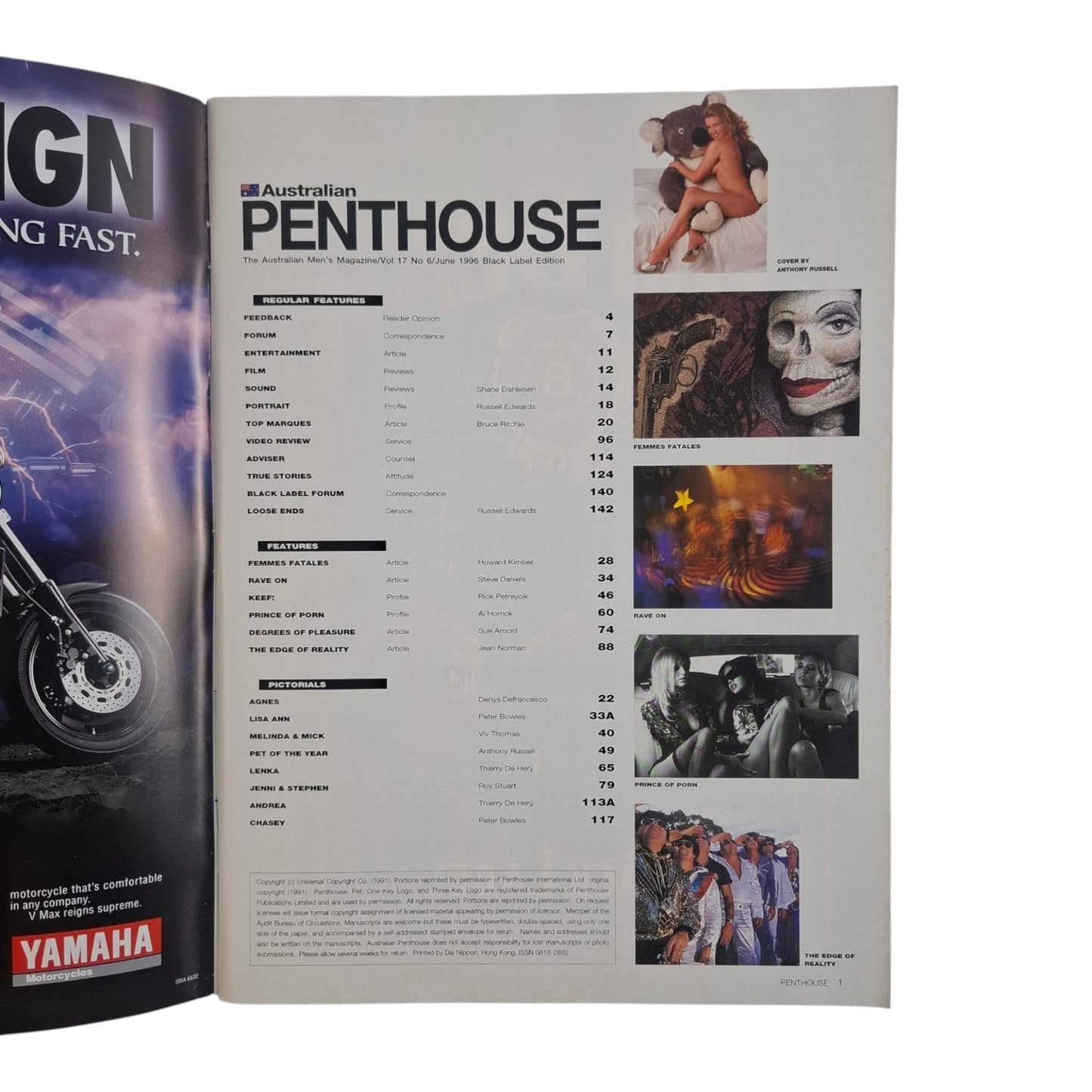 Australian Penthouse Magazine June 1996 Lenka / Agnes Shokman
