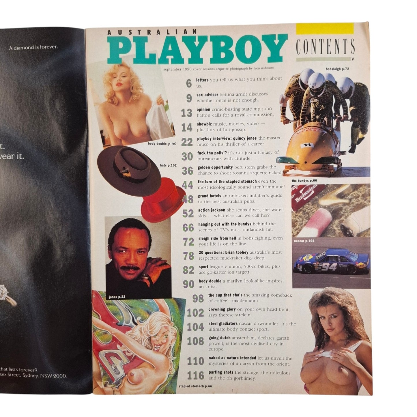 Australian Playboy Magazine September 1990 Rosanna Arquette / Jacqueline Sheen