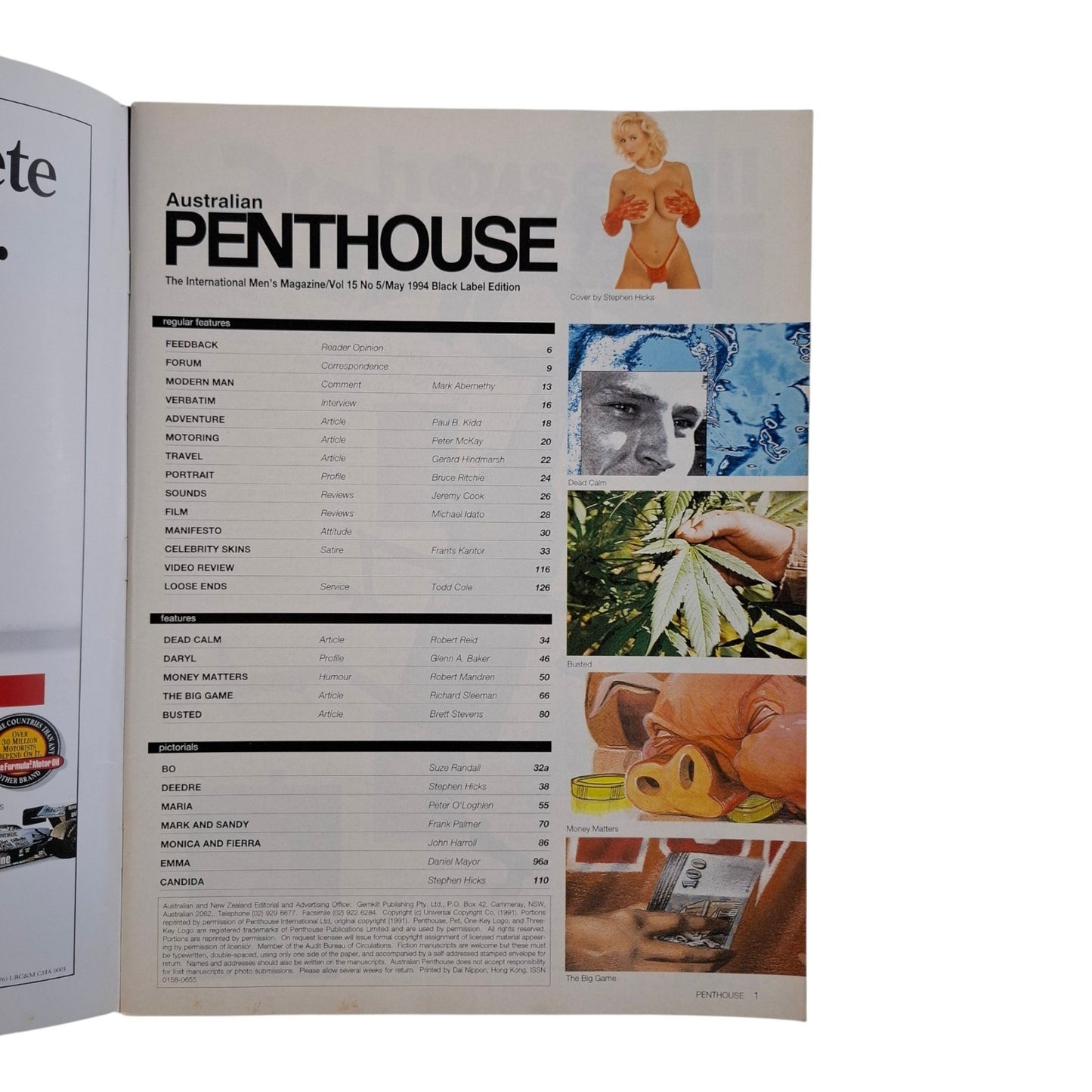 AUSTRALIAN PENTHOUSE Magazine May 1994 Bo Saint / Maria Stokes