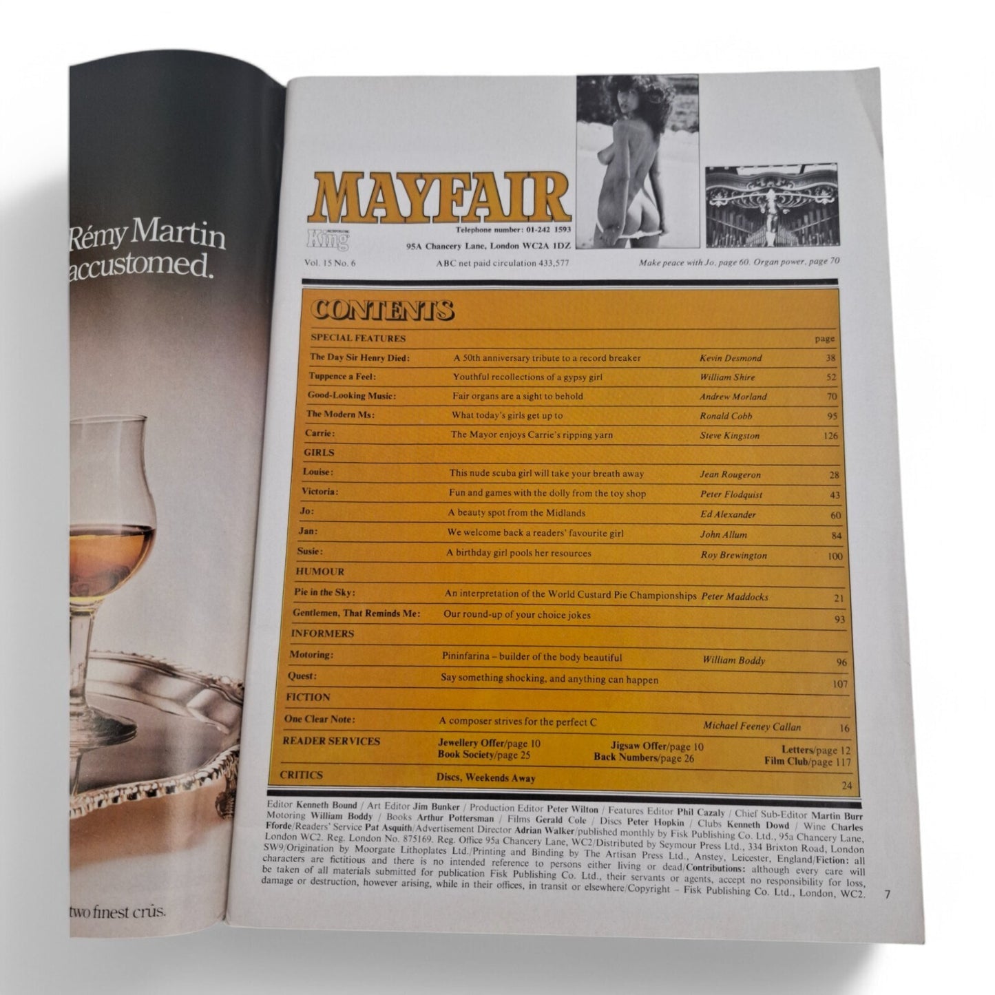 Mayfair Magazine Volume 15 No. 6 June 1980 U.K Playboy