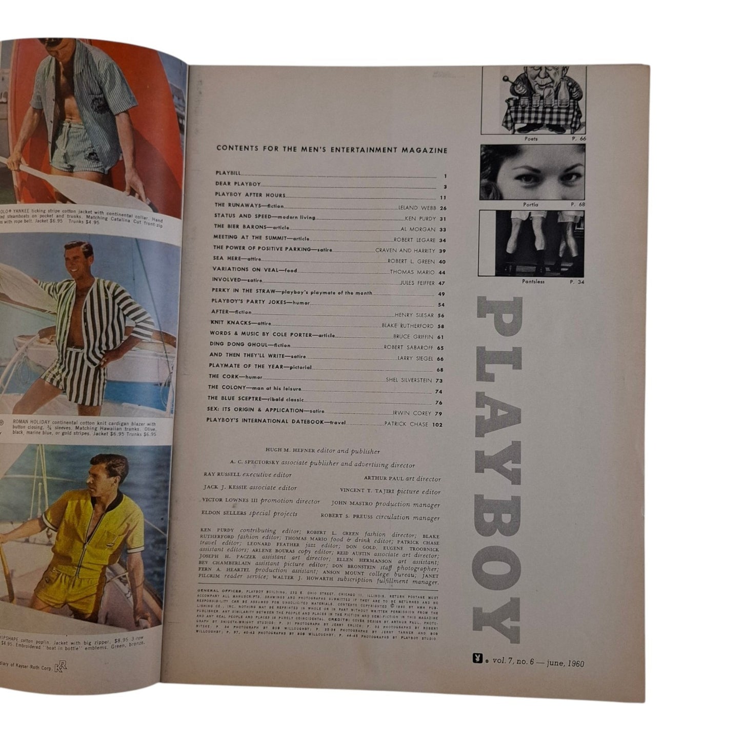 Playboy Magazine June 1960 Delores Wells / Ellen Stratton