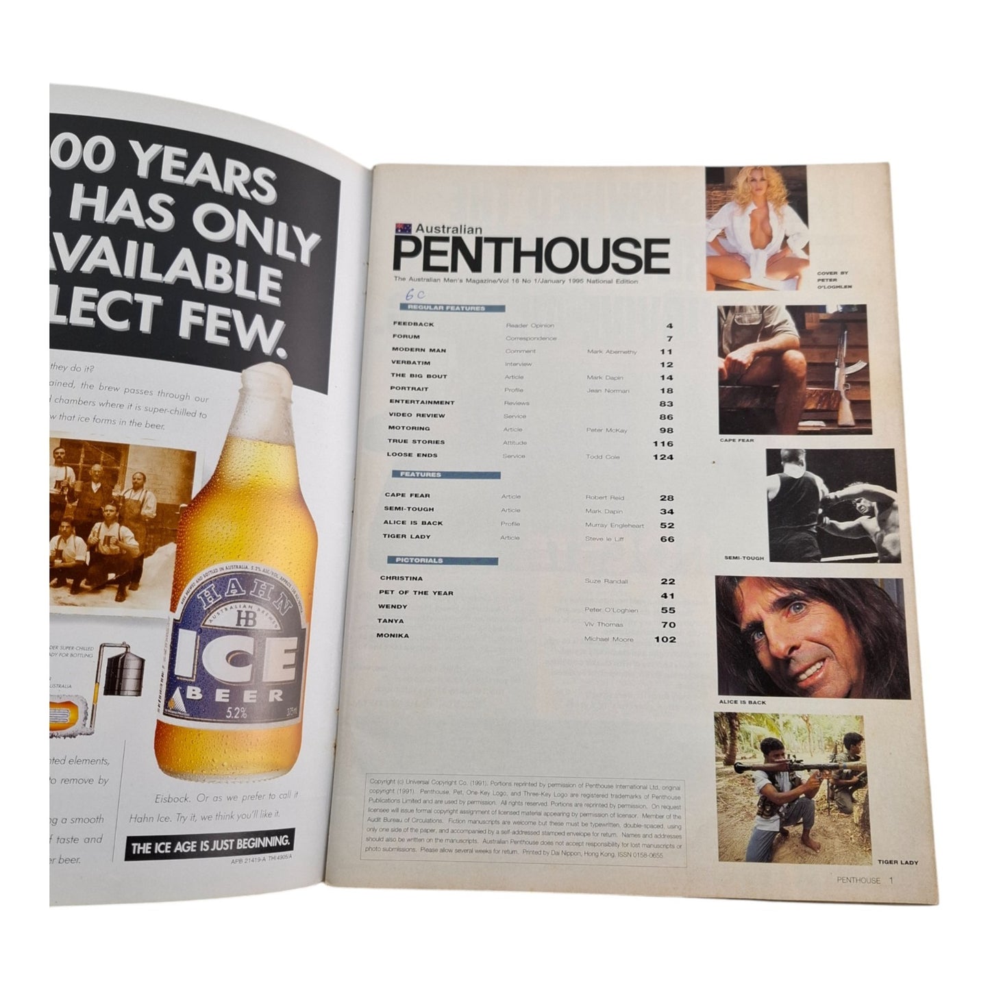 AUSTRALIAN PENTHOUSE January 1995 Vol. 16 No. 1 Men's Magazine Wendy Dys