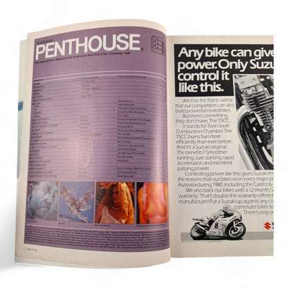 AUSTRALIAN PENTHOUSE October 1981 Vol. 3 No. 1 Men's Magazine Corinne Alphen