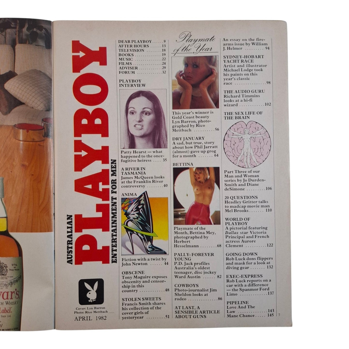 Australian Playboy Magazine April 1982 Lyn Barron / Bettina Mey