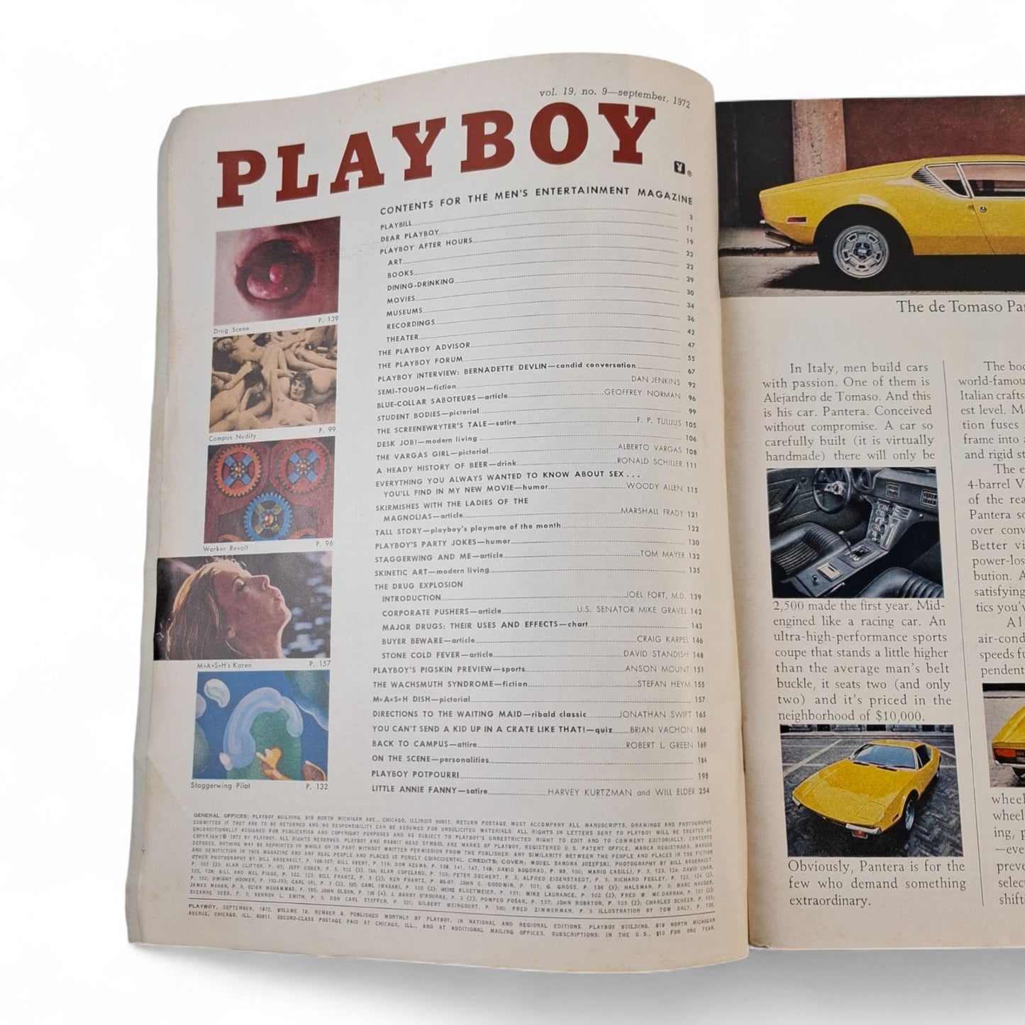 PLAYBOY Magazine September 1972 Sandra Josefski