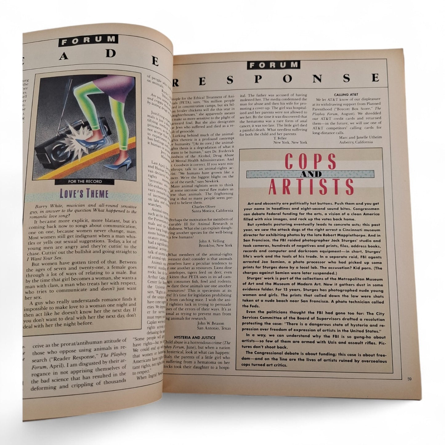 Playboy Magazine November 1990 Teri Copley Lorraine Olivia PRINT DEFECT