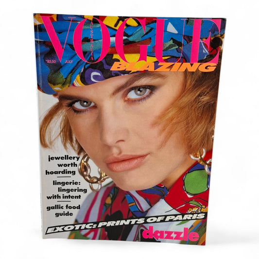 Vogue Australia magazine - July 1985 - CATHERINE EL CHAMMAH JENNY KEE