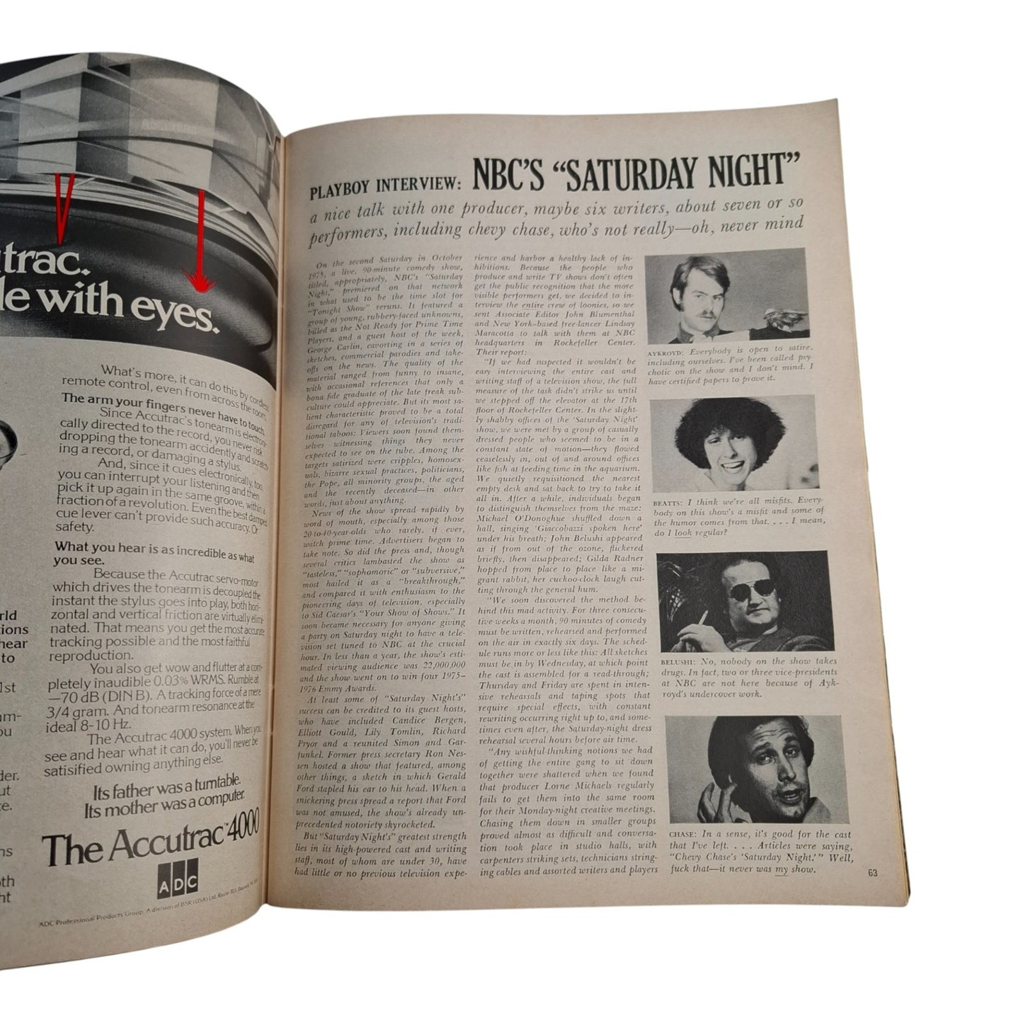 Playboy Magazine May 1977 Lillian Muller Interview: Saturday Night Live Cast