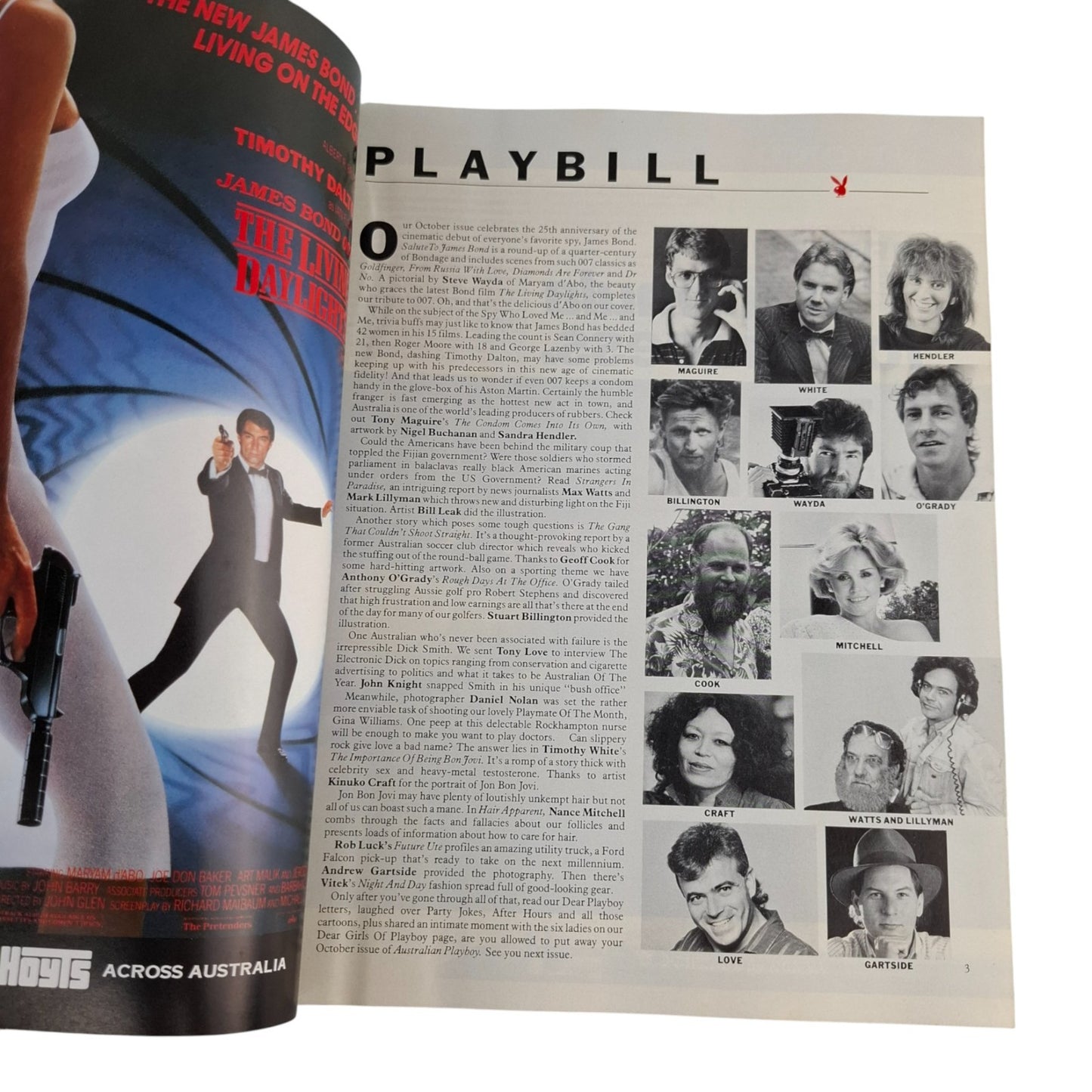 Australian Playboy Magazine October 1987 Maryam D'Abo EXCELLENT