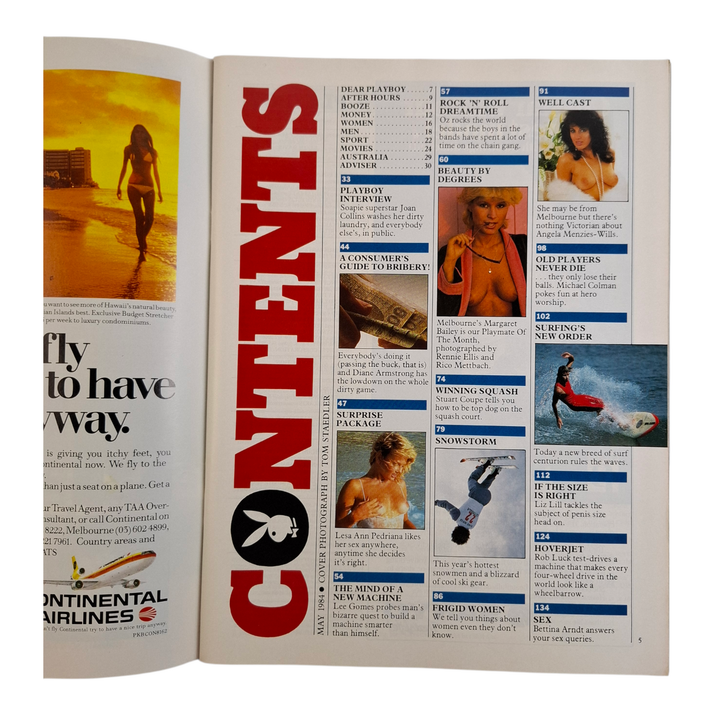 Australian PLAYBOY Magazine May 1984 Natalie Hinds / Margaret Bailey