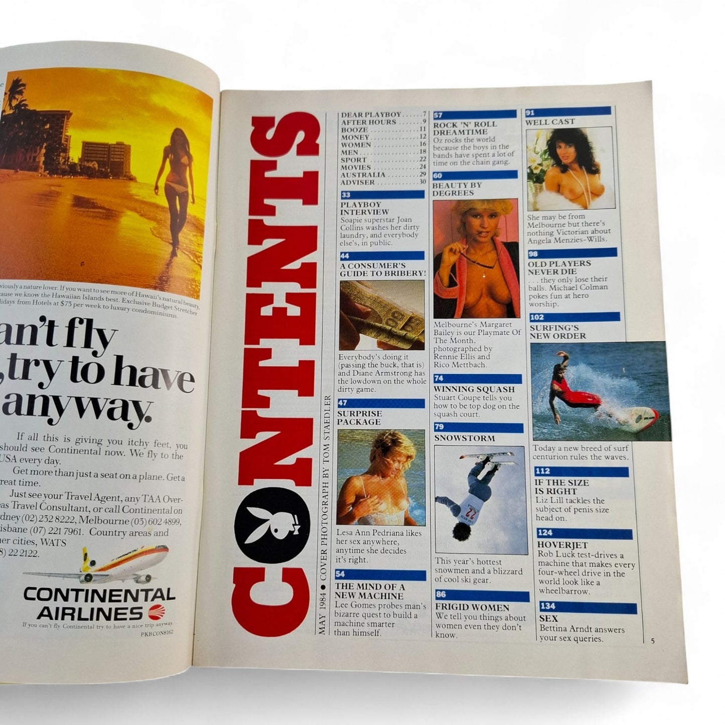 Australian PLAYBOY Magazine May 1984 Joan Collins Margaret Bailey