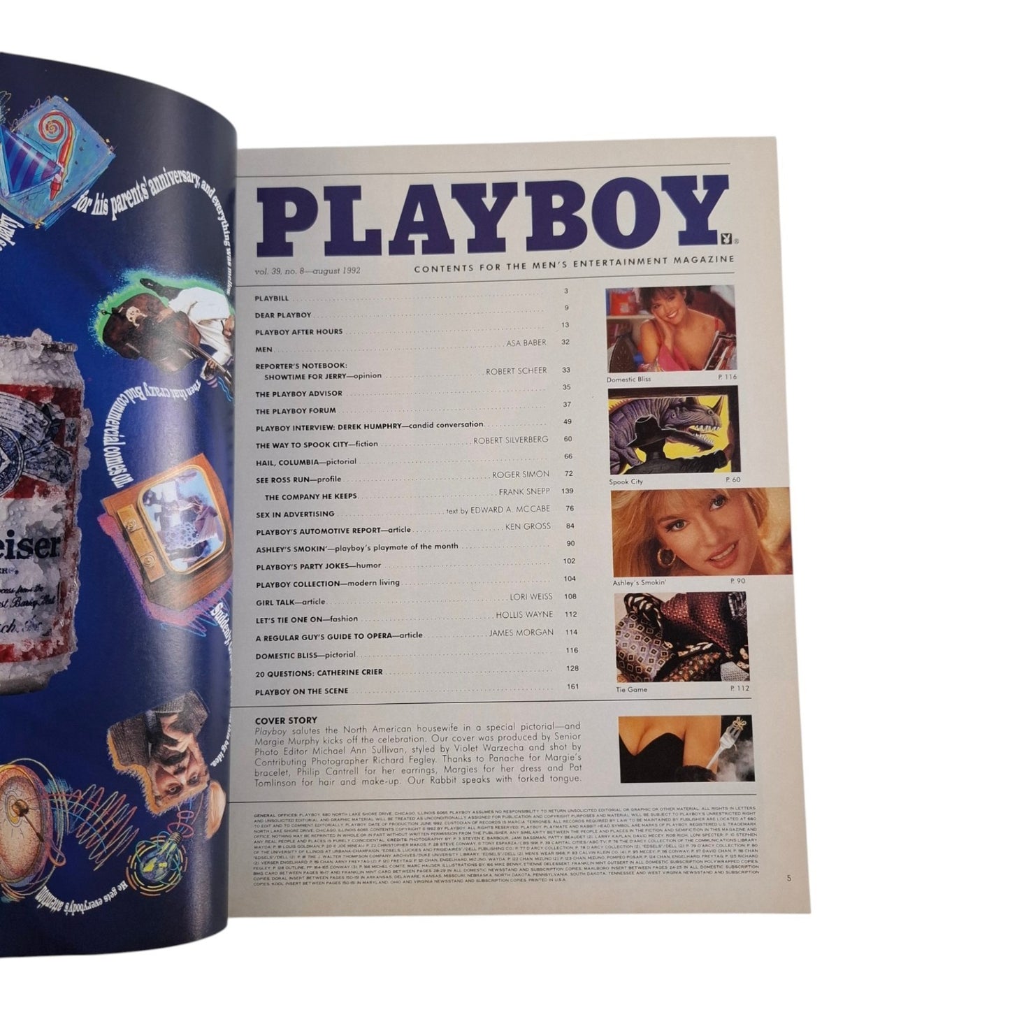 Playboy Magazine August 1992 Margie Murphy / Ashley Allen