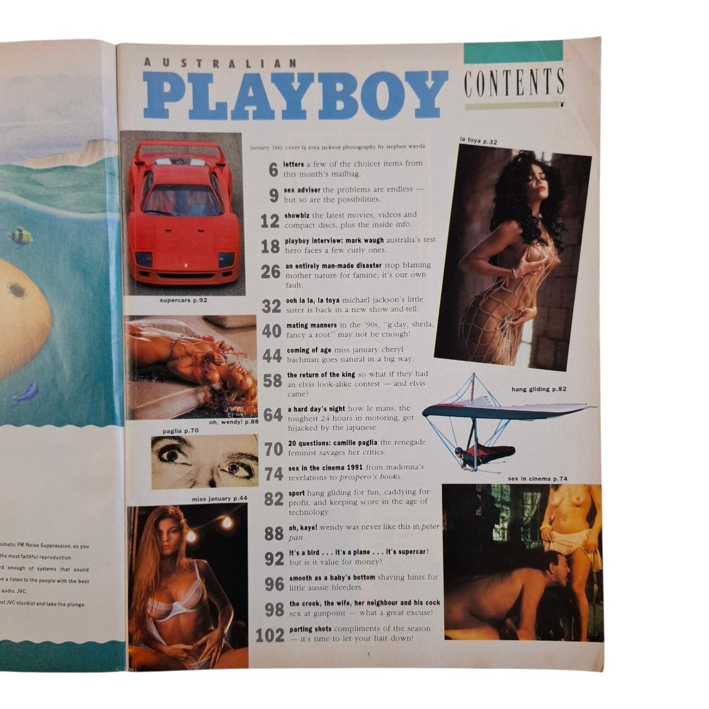 Australian Playboy Magazine January 1992 La Toya Jackson / Cheryl Bachman