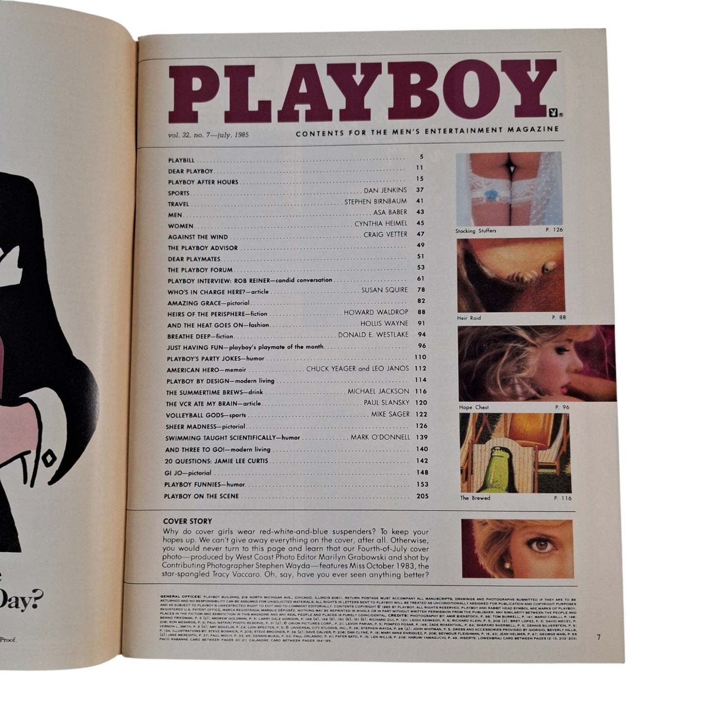 PLAYBOY MAGAZINE July 1985  Tracy Vaccaro / Marie Carlton