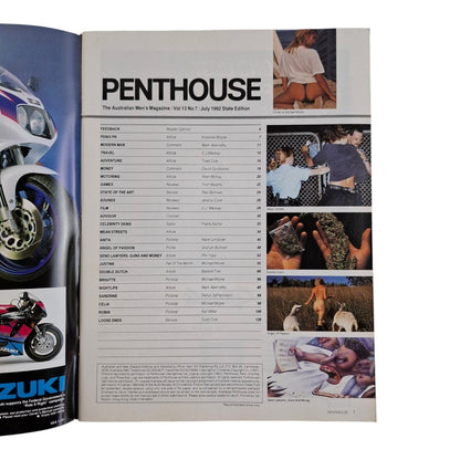 AUSTRALIAN PENTHOUSE Magazine July 1992 Justine Adam / Anita Durant