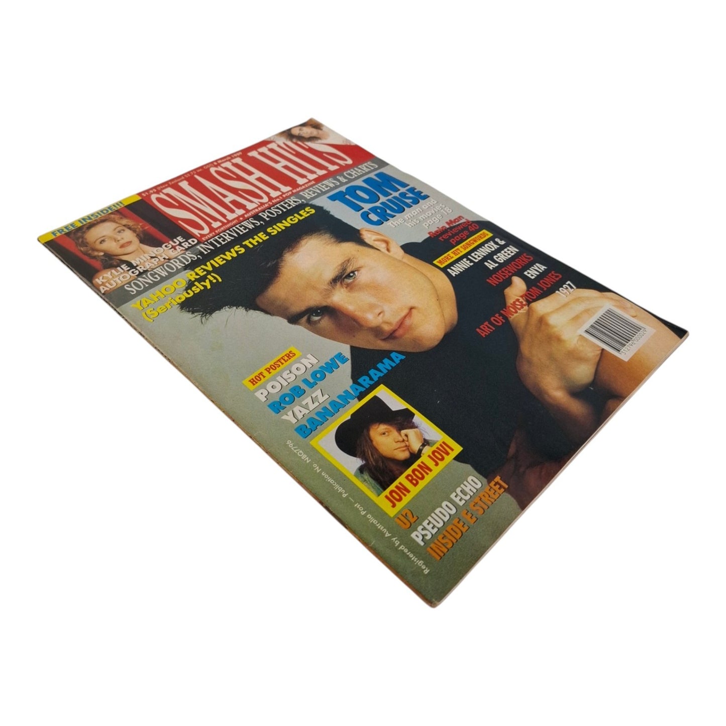 Smash Hits Magazine Australia March 1989 Tom Crusie Kylie Minogue Autograph CARD