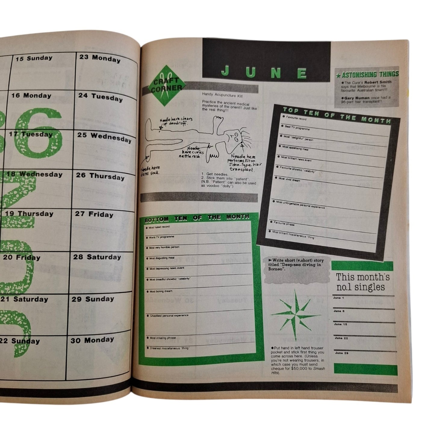 Smash Hits Magazine Australia 1986 Scrapbook / Diary