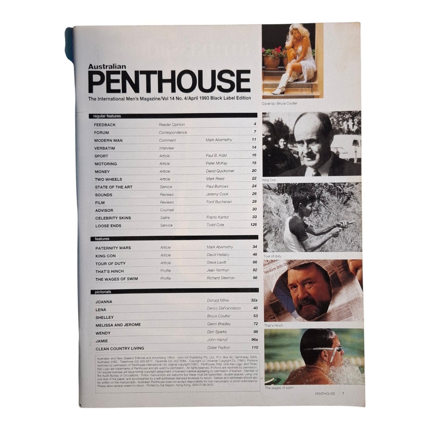 Australian Penthouse Magazine April 1993 Shelley Rowson / Lena