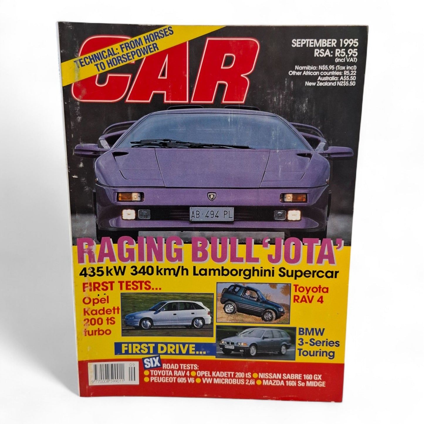 CAR Magazine Africa September 1995 Lamborghini Jota