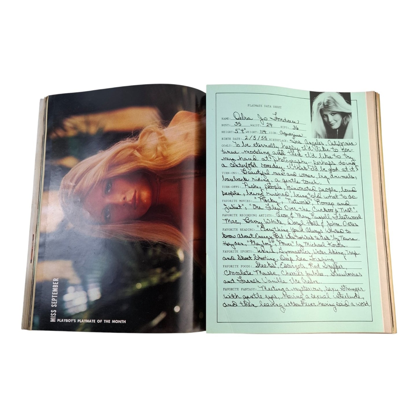 Playboy Magazine September 1977 Denise Michele, Hope Olson Lisa Sohm