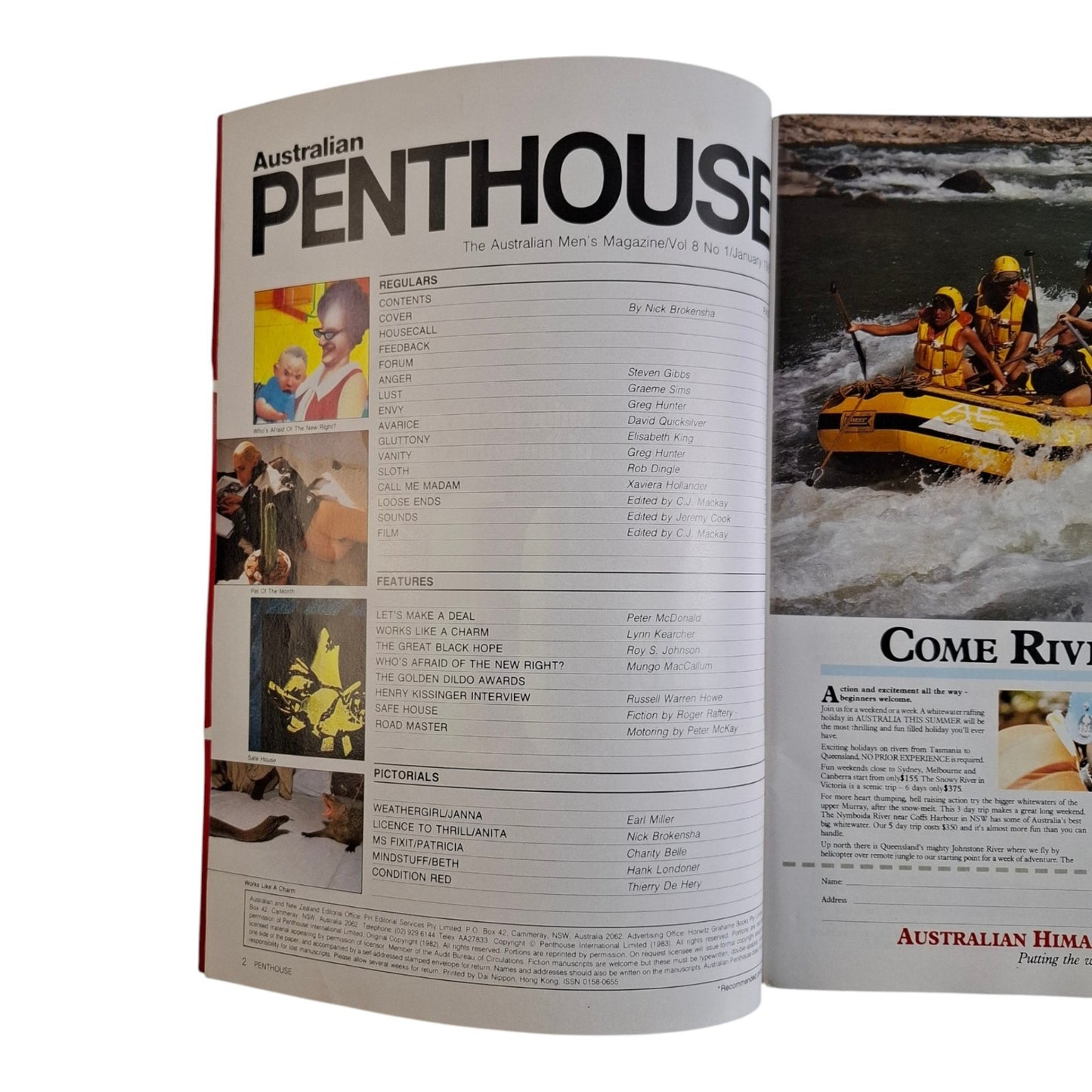 AUSTRALIAN PENTHOUSE Magazine January 1987 Anita Russell / Janna Adams