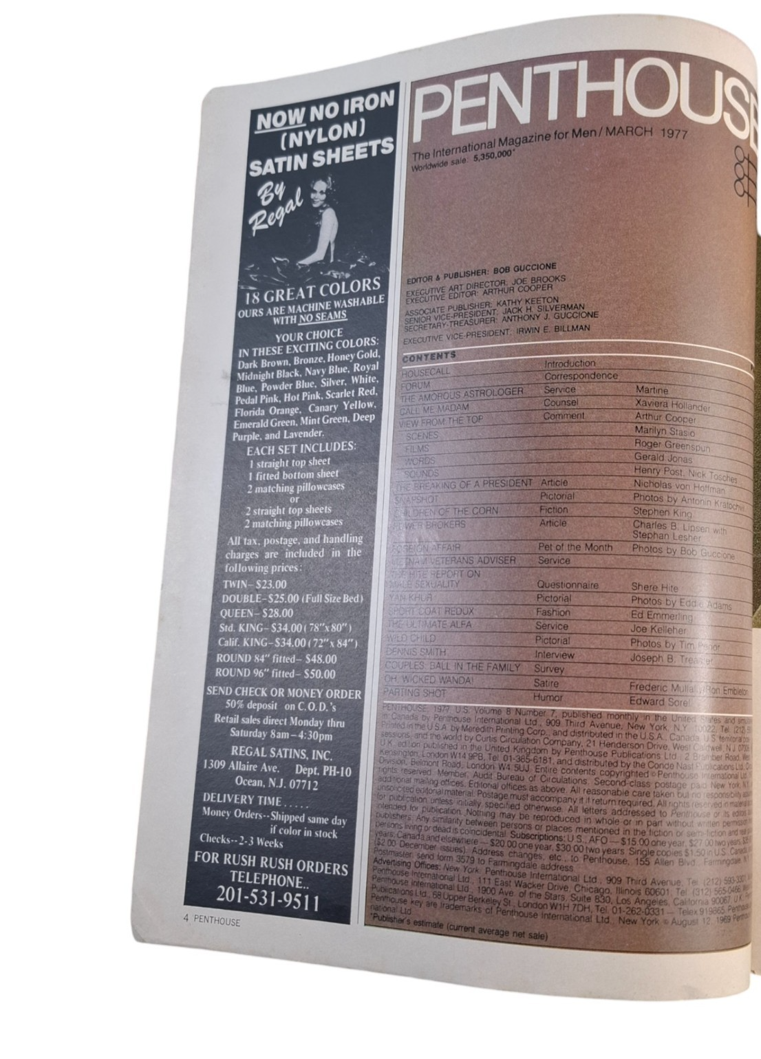 Penthouse Magazine March 1977 (USA-International) Pet Jolanta Von Zmuda