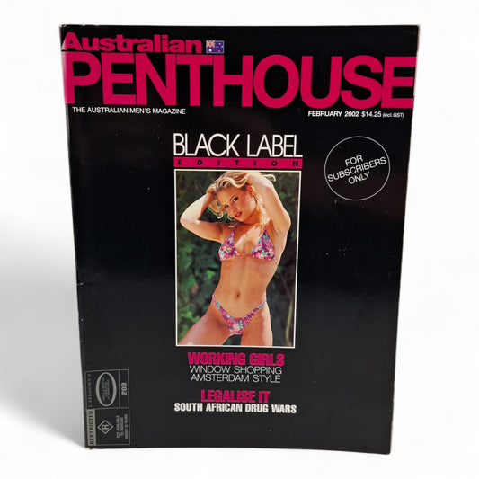 AUSTRALIAN PENTHOUSE Men's Magazine Black Label February 2002 Janine