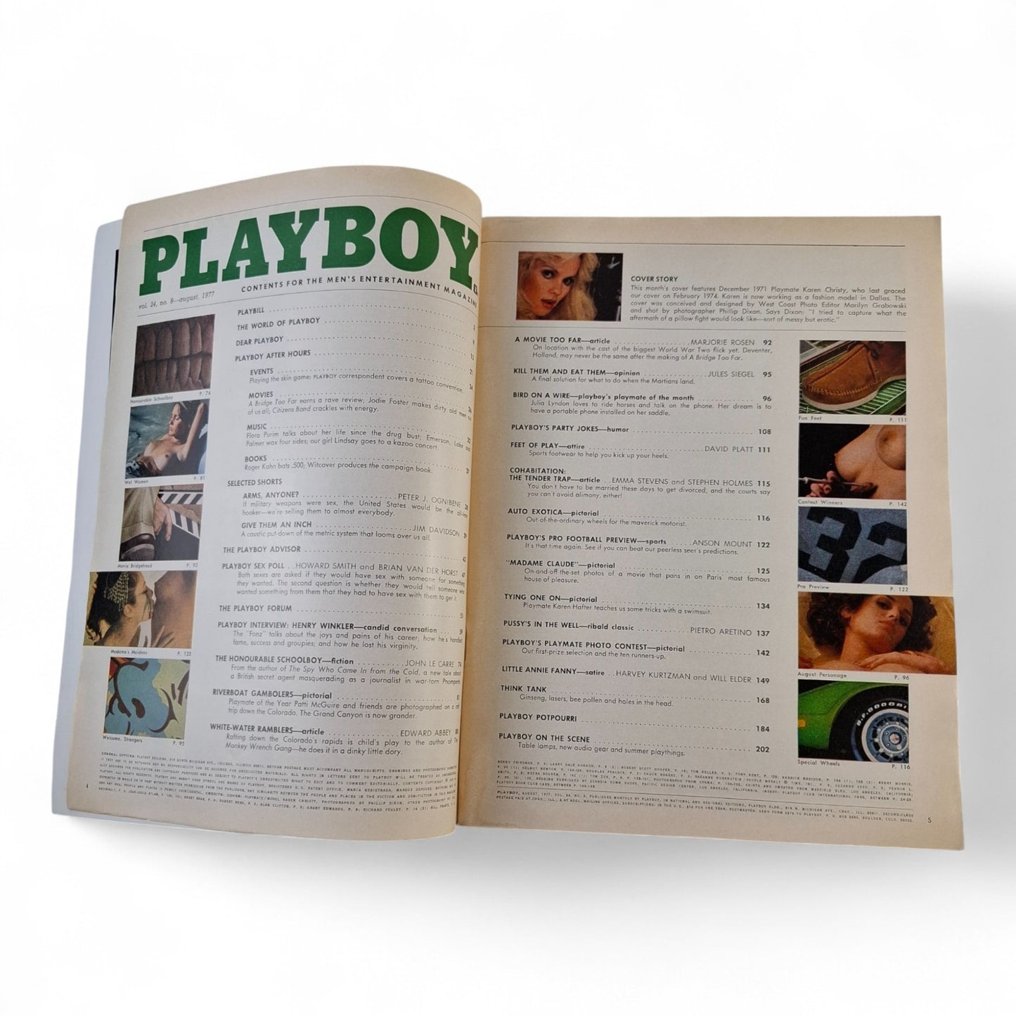 Vintage Playboy Magazine August 1977 Karen Christy