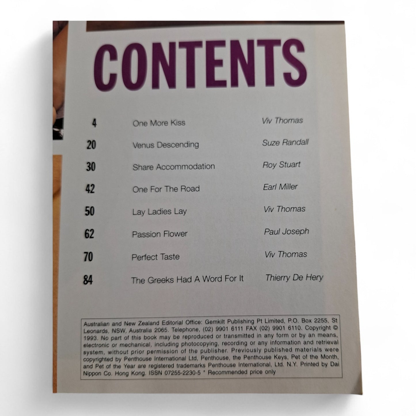 Penthouse Couples Magazine - Limited Edition No. 36 1993 EXCELLENT