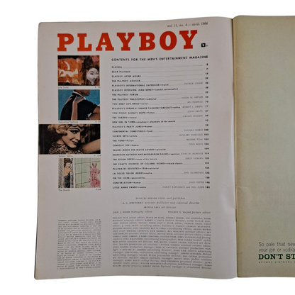 Playboy Magazine April 1964Peter Sellers / Karen Lynn / Ashlyn Martin NO C/F