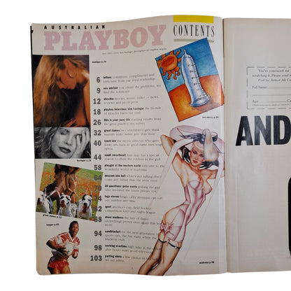Australian Playboy Magazine May 1991 Kim Basinger  /  Christina Leardini POSTER