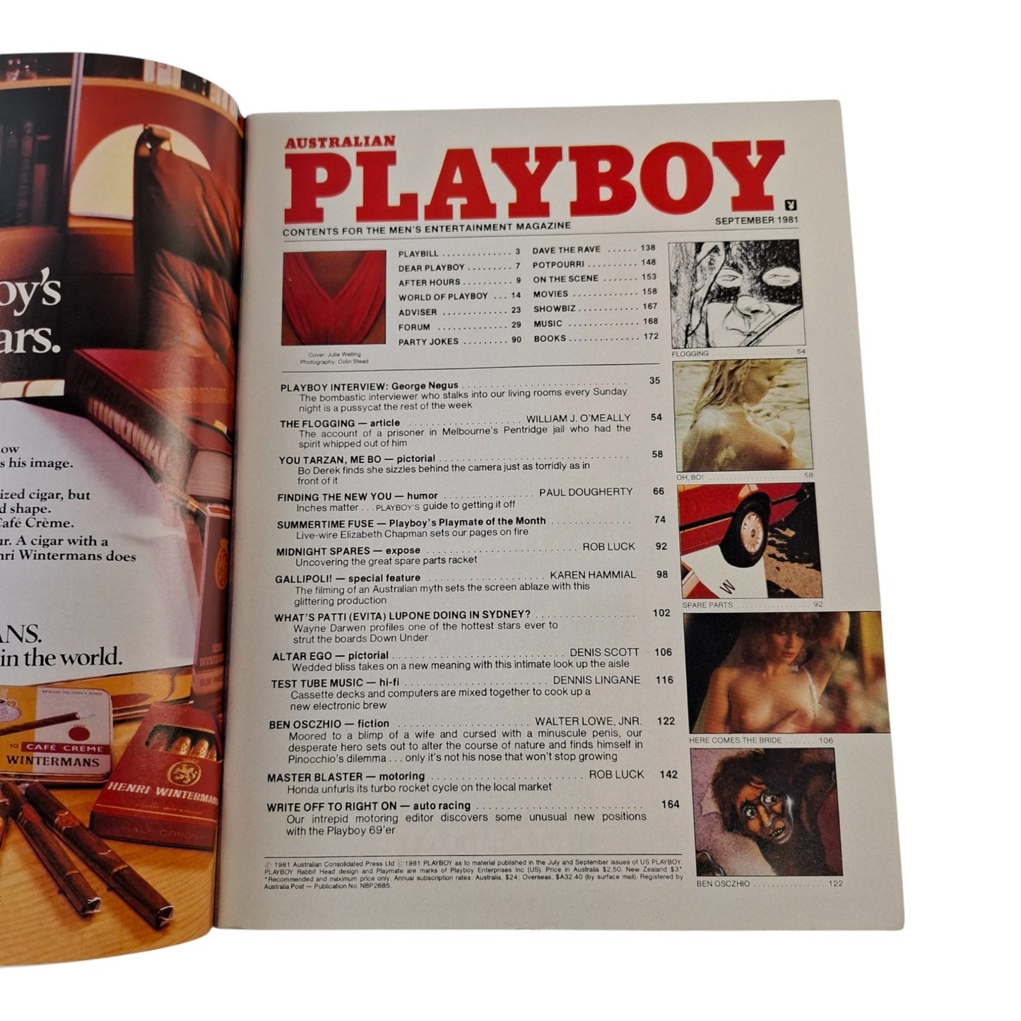 Australian Playboy Magazine September 1981 Julie Welling / Elizabeth Chapman