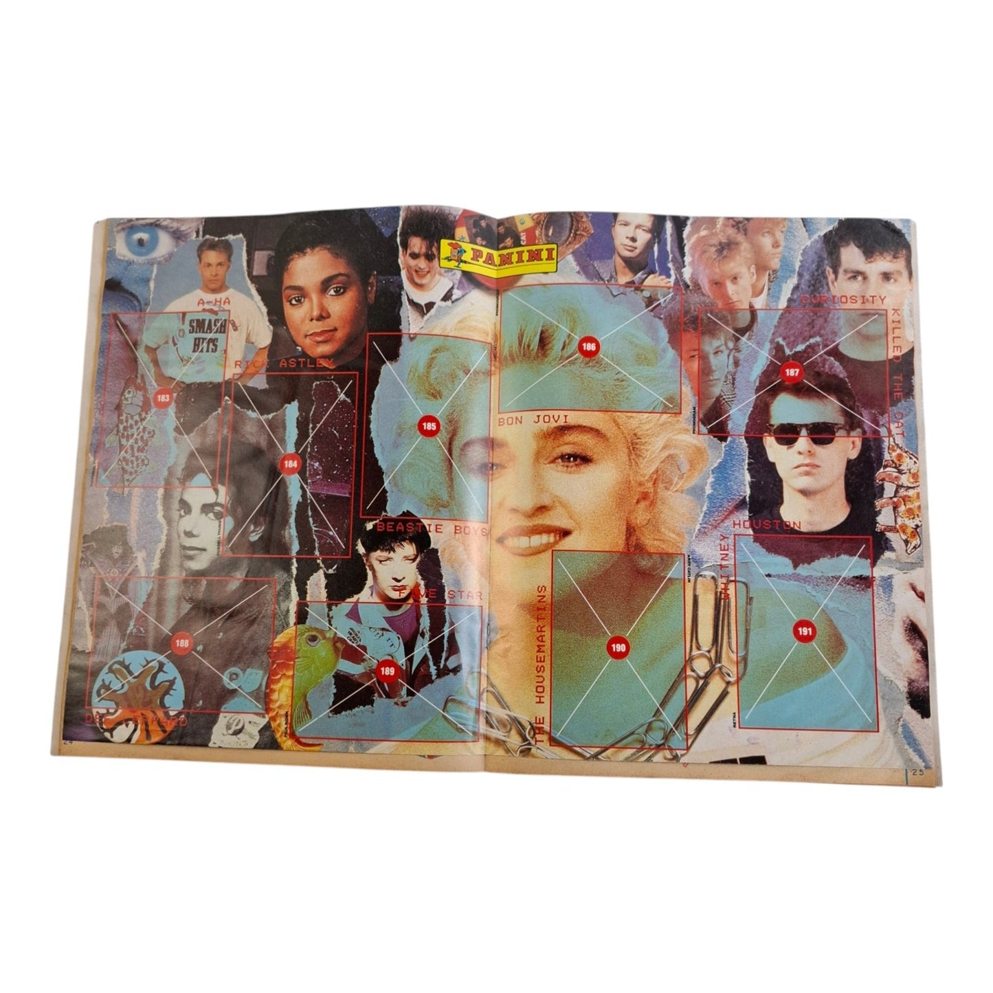 Smash Hits 1988 Vintage Panini Sticker Album + Poster + 3 Stickers