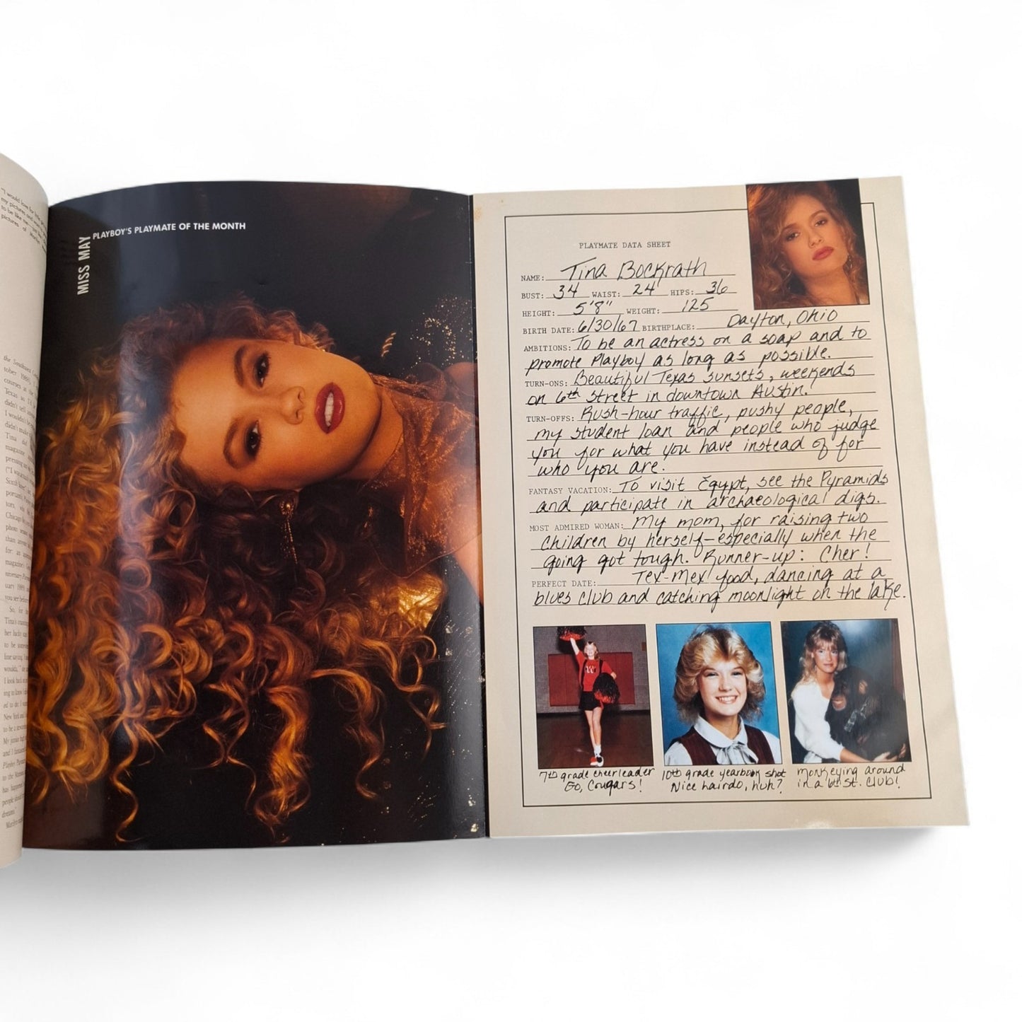 PLAYBOY MAGAZINE May 1990 Margaux Hemingway Tina Bockrath