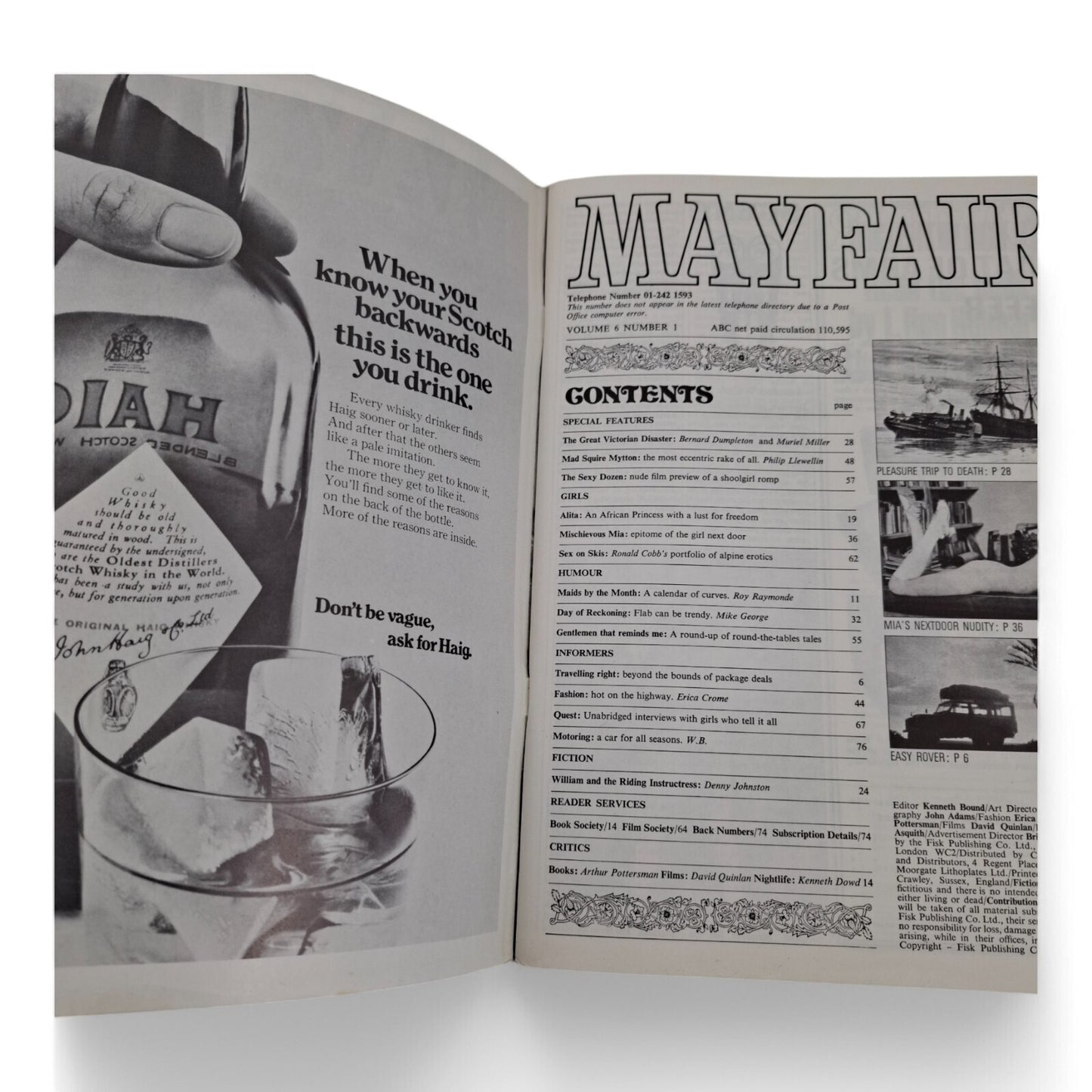 Mayfair Magazine Vol. 6 No. 1 January 1971 Mia Martin Playboy