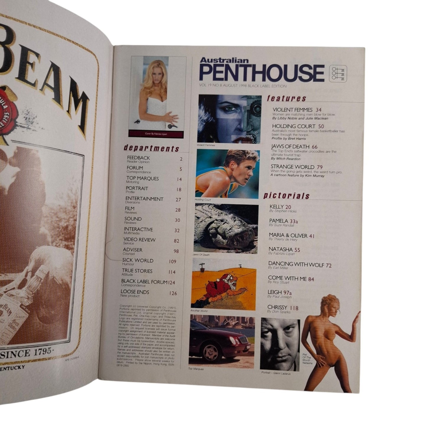 Australian Penthouse Magazine August 1998 Natasha Daniel / Pamela Petrokova