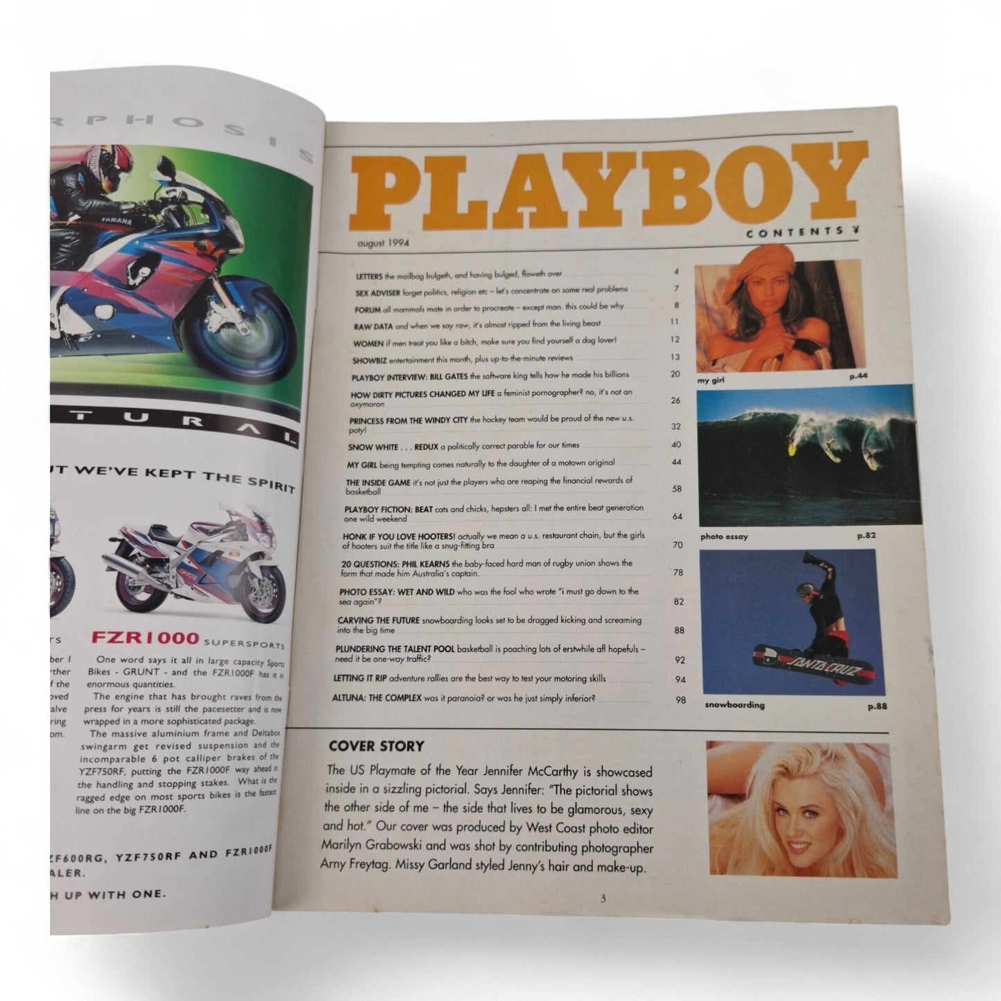 Australian Playboy Magazine August 1994 Jenny McCarthy