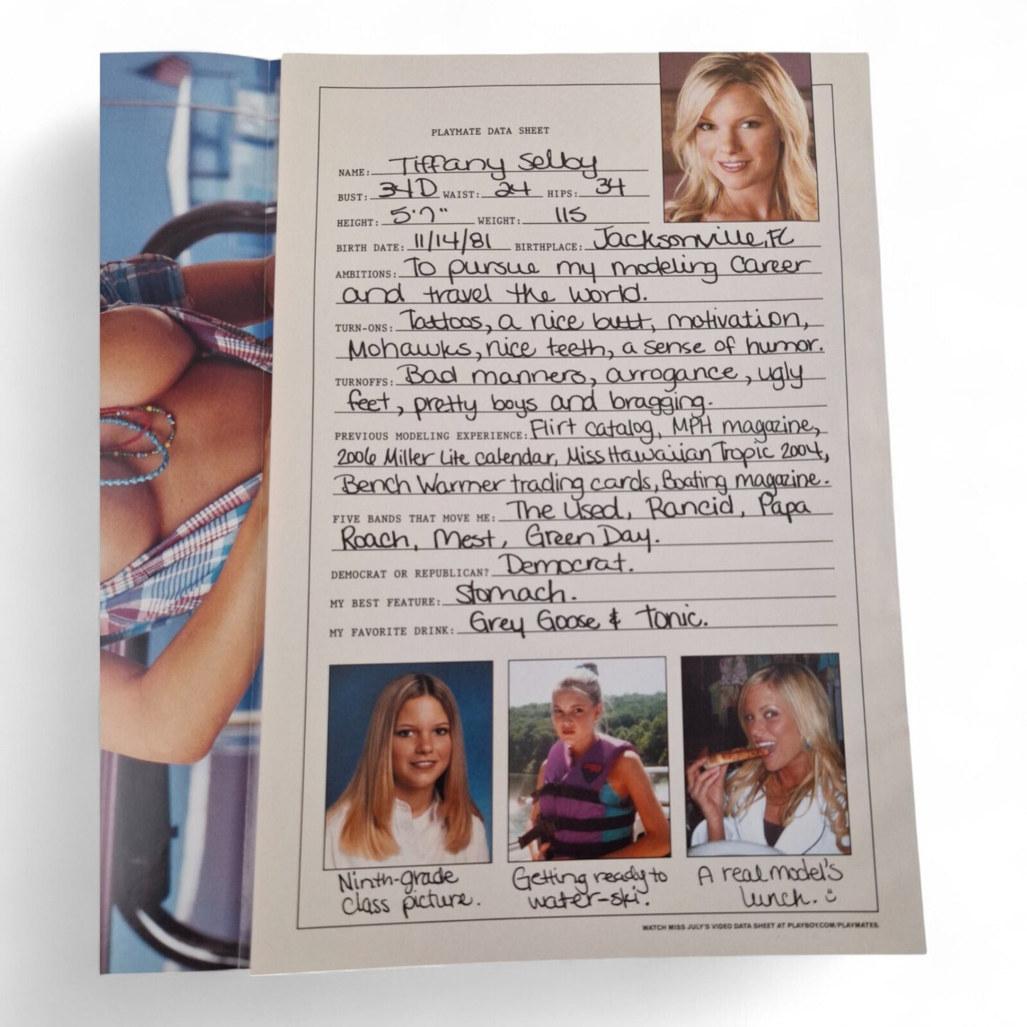 Playboy Magazine July 2007  Amanda Beard Cover