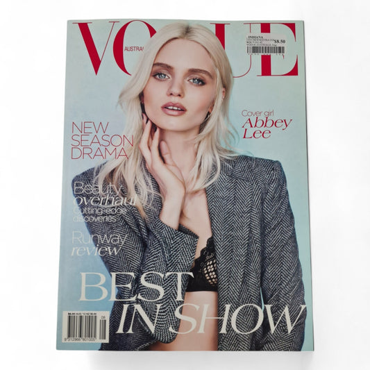 Vogue Australia Magazine August 2012 Abbey Lee Kershaw Cover EXCELLENT COMPLETE