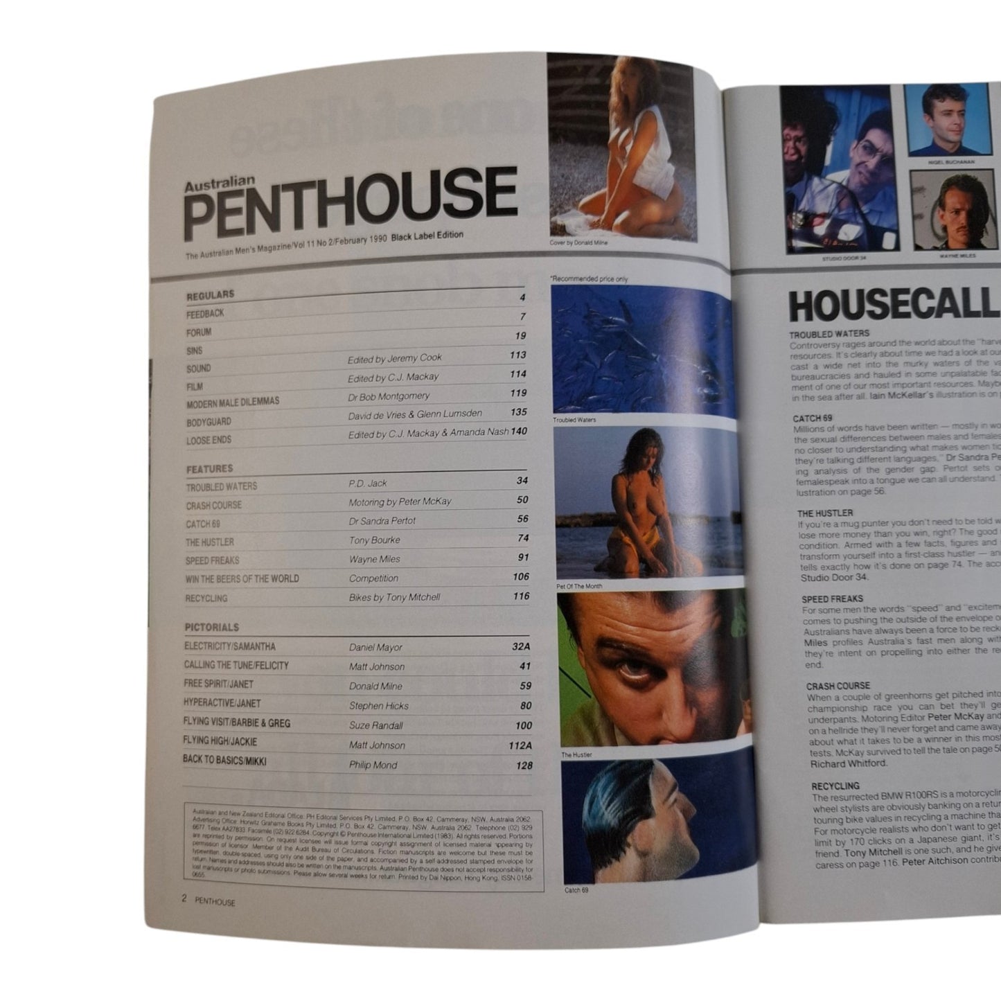 Australian Penthouse Magazine February 1990 Samantha / Felicity
