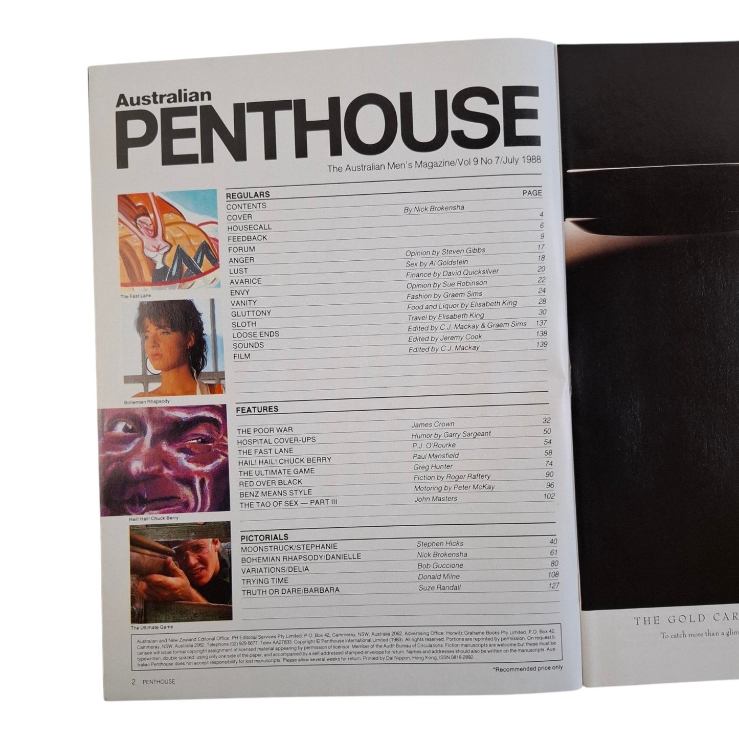 AUSTRALIAN PENTHOUSE Magazine July 1988 Danielle Schneider / Stephanie Adams