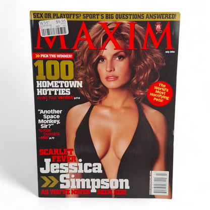 Maxim MAGAZINE July 2006 Jessica Simpson SEXY HOT COVER Vanessa Branch Bikini