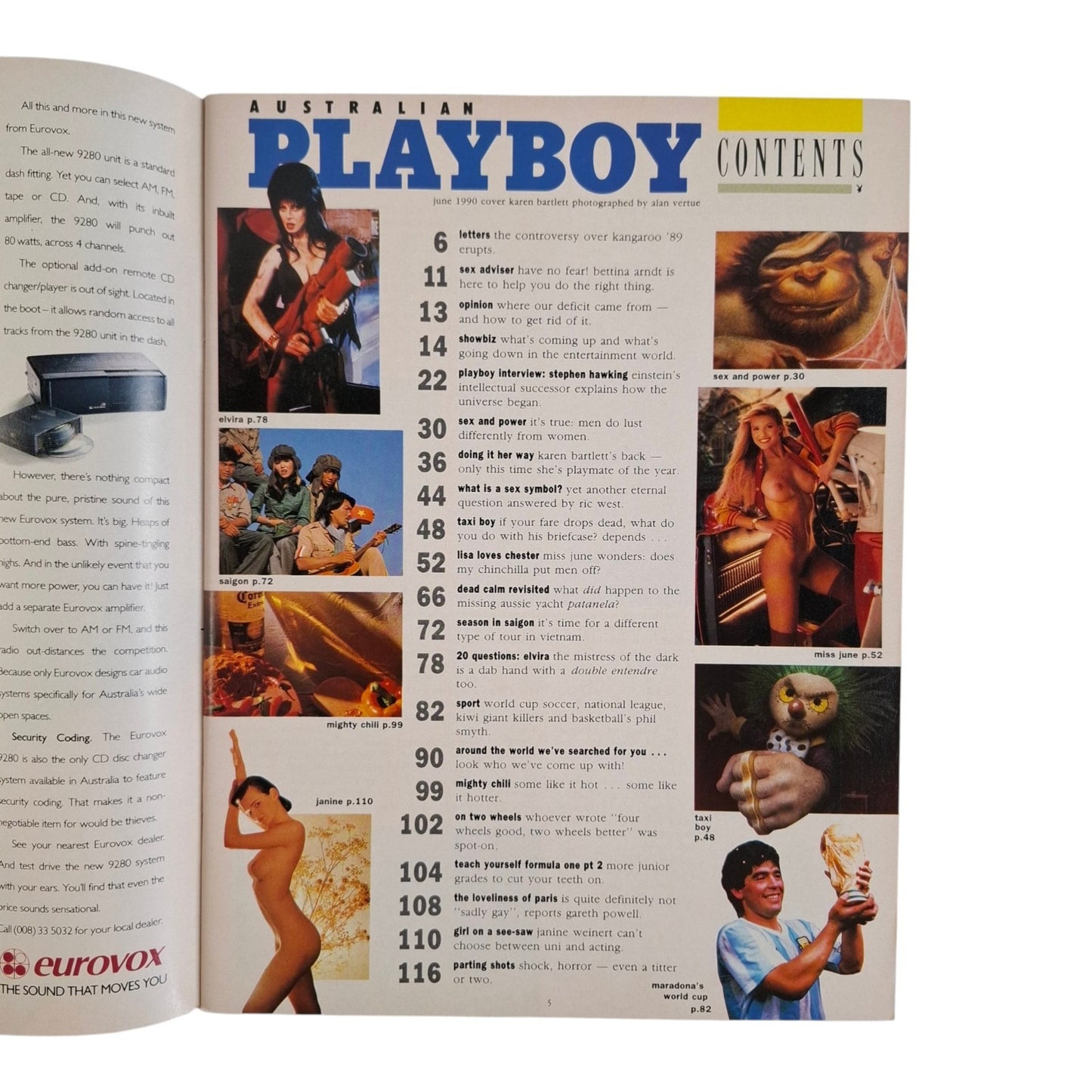 Australian Playboy Magazine June 1990 Karen Bartlett  / Lisa Mathews