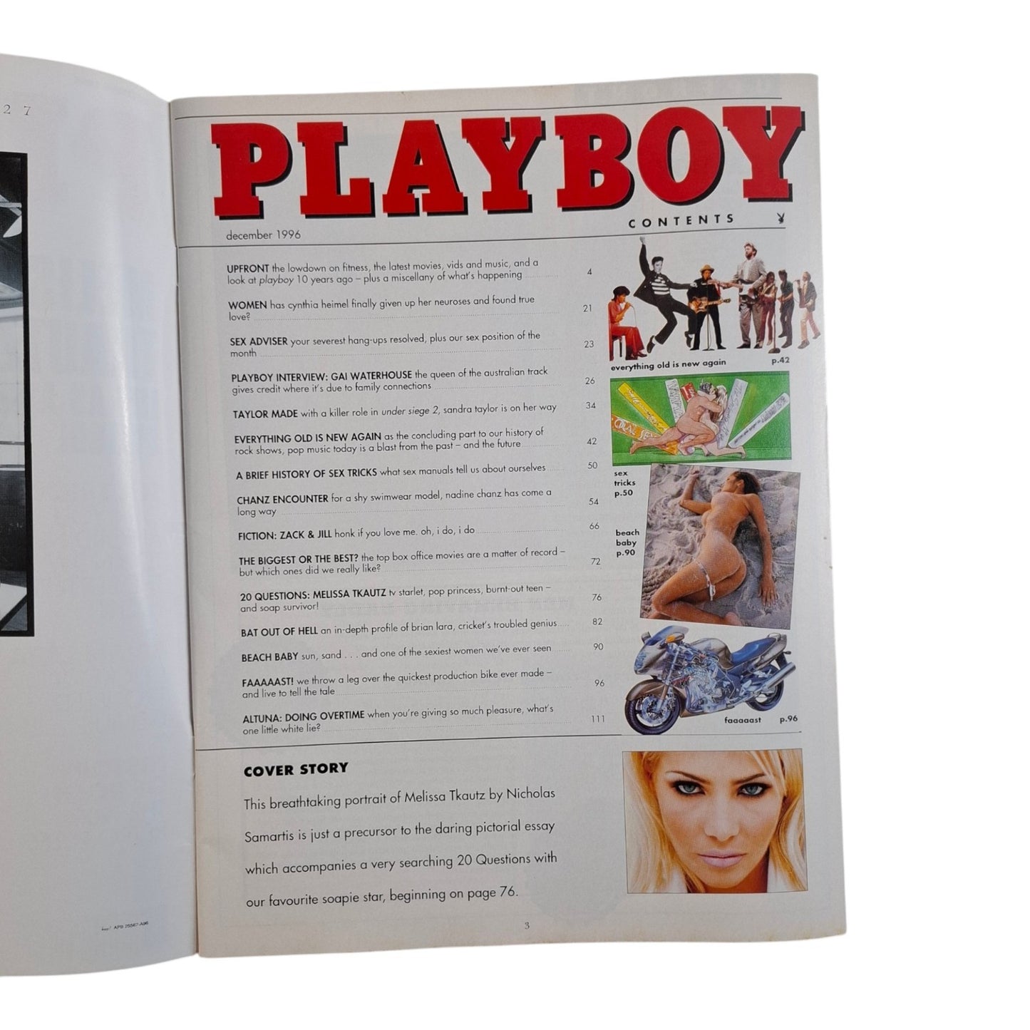 Australian Playboy Magazine December 1996 Melissa Tkautz / Nadine Chanz