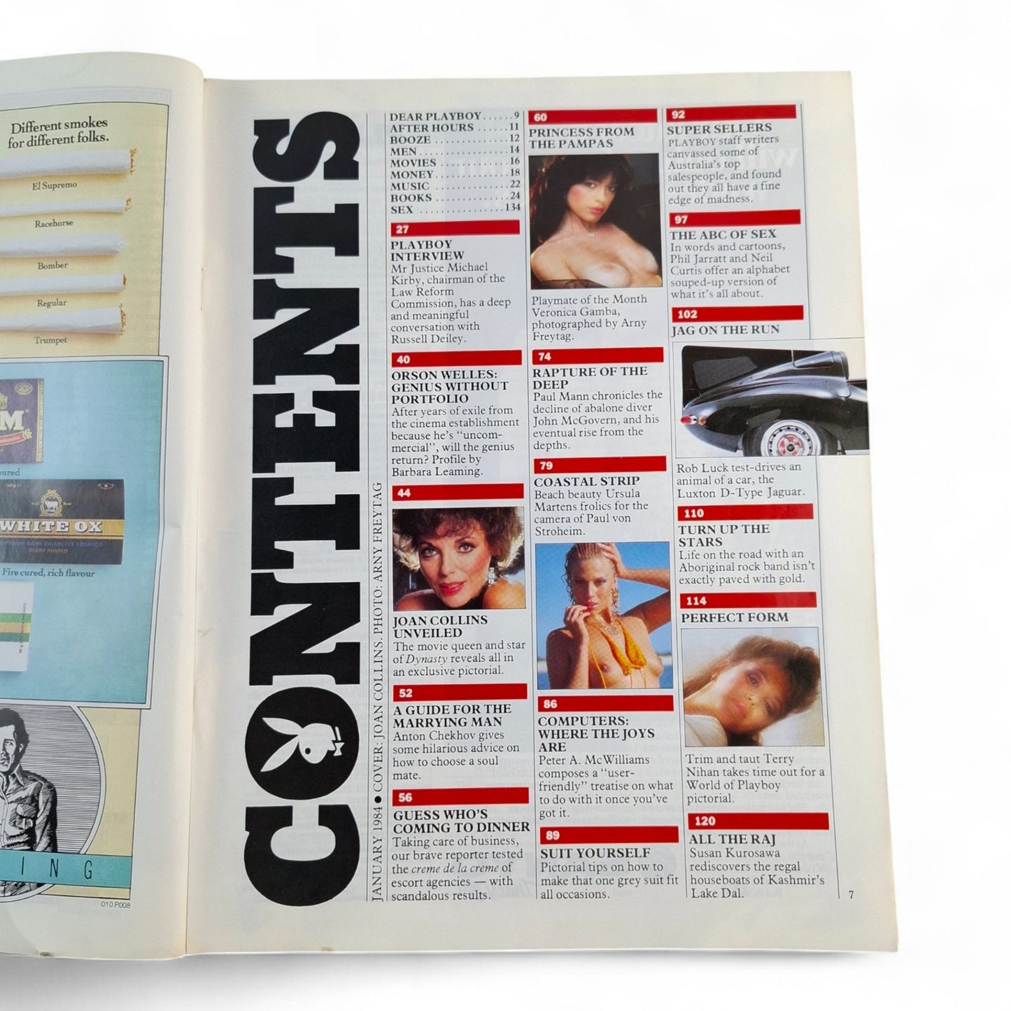 Australian Playboy Magazine January 1984 Joan Collins / Veronica Gamba