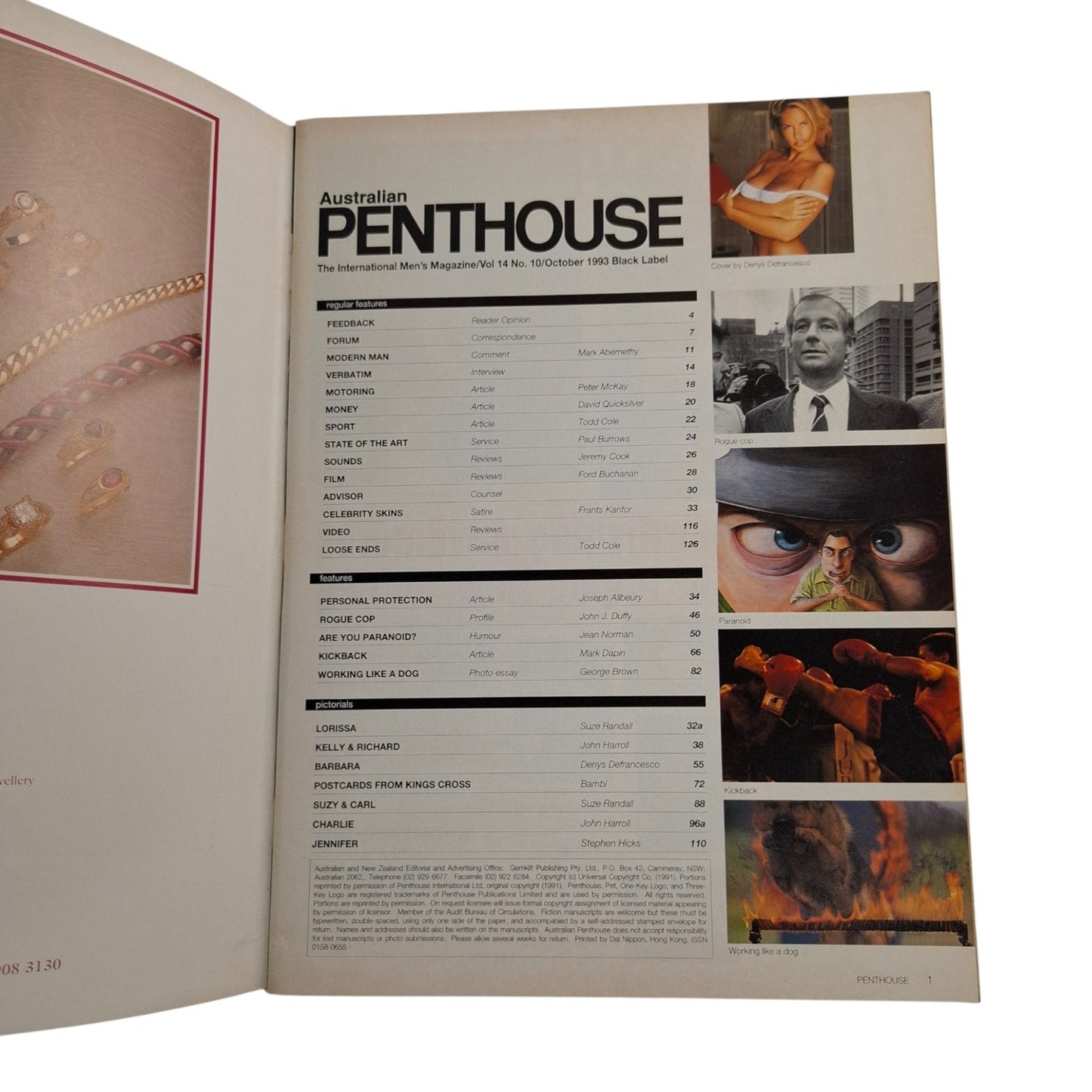 AUSTRALIAN PENTHOUSE October 1993 Men's Magazine Anne Scourfield