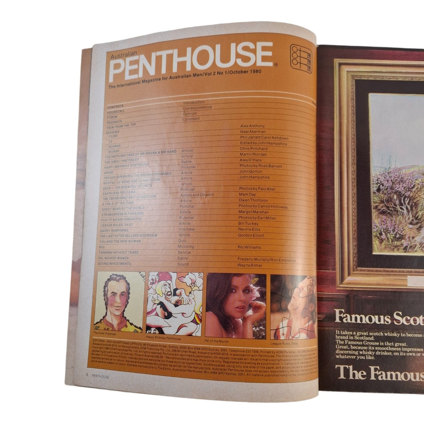 AUSTRALIAN PENTHOUSE October 1980 Vol. 2 No. 1 Men's Magazine Ama Blanchette