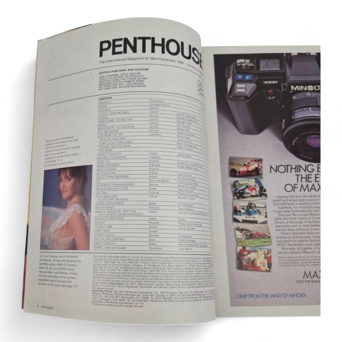 U.S PENTHOUSE Men's Magazine December 1986  Jill Shawntai